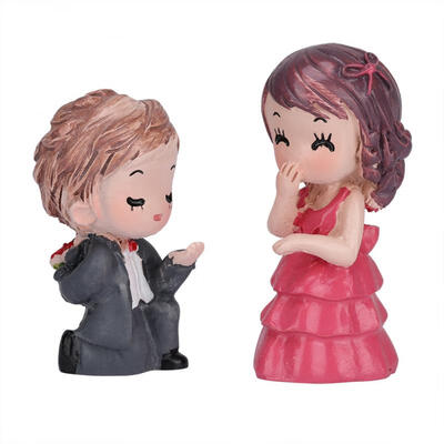 

Greensen 1 Pair Mini Garden Home Couple Resin Crafts Micro Landscape Ornaments Micro Landscape