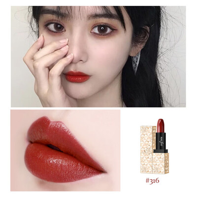 

Sexy Color Beauty Red Lips Baton Matte Velvet Lip Stick Waterproof Makeup Pigment Brown Nude Matte Lipstick
