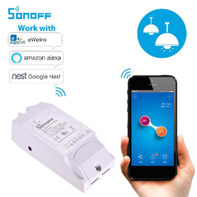 

Sonoff Pow R2 WiFi Wireless Smart Switch Smart Home Wifi Remote Controller 15A Works With Google Home Alexa