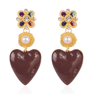 

Solememo Punk ZA Double Heart Pendant Necklace For Women Red Hearts Necklace For Party Wedding Jewelry Gifts Wholesale N6803