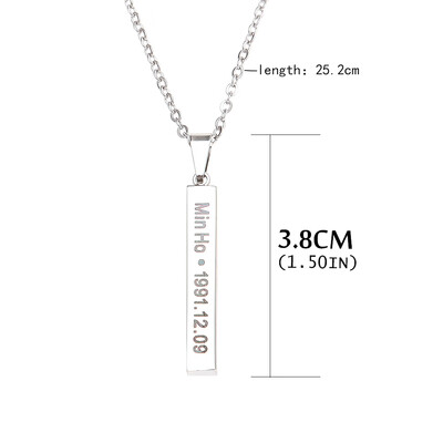 

KPOP SHINee Member Titanium Birthday Pendant Necklace Perfect Gift for FANS