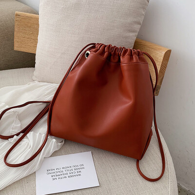 

Sunset retro-water bucket single-shoulder small bag womens 2019 Korean slant-style bag fashion 100-lap one-shoulder bag