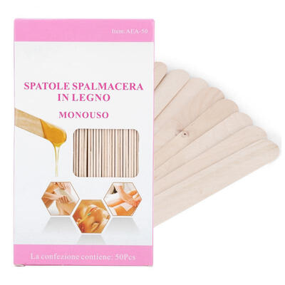 

Greensen 50PcsBox Disposable Wooden Epilation Depilatory Wax Applicator Stick Spatula Hair Removal Tool