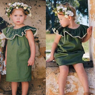 

Summer Girls Ruffle Princess Dress Kid Baby Birthday Party Pageant Tutu Dresses