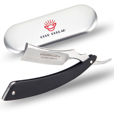 

Gold Dollar High Carbon Steel Folding Safety Straight Barber Razor