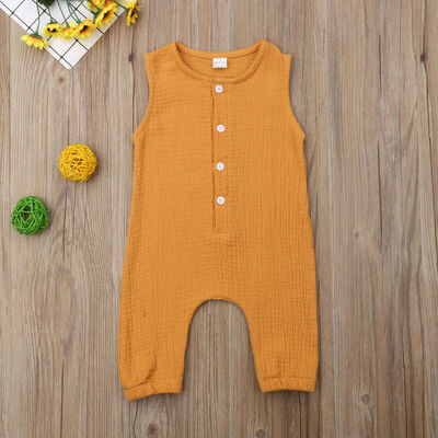 

Newborn Baby Boy Girl Sleeveless Bodysuit Romper Jumpsuit Sunsuit Outfit Clothes