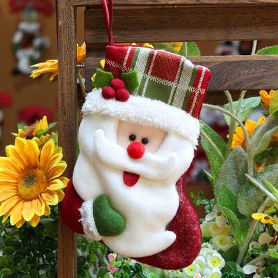 

Gobestart Christmas Santa Socks Candy Gift Bag Ornament Party Xmas Tree Hanging Decoration