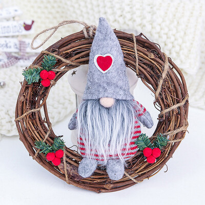 

Siaonvr Doll Little Doll Rattan Ring Pendant Garland Window Hanging Decoration Supplies