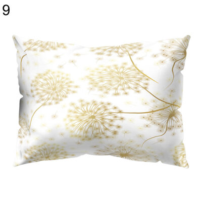 

Flower Leaves Light Pillow Case Cushion Cover Sofa Bed Car Hotel Office Decor