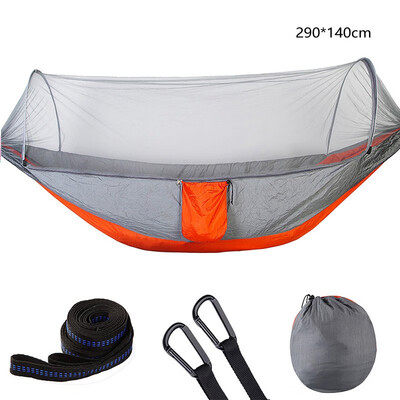 

Outdoor Mosquito Net Parachute Hammock Portable Camping Hanging Sleeping Bed High Strength Sleeping Swing 290x140cm