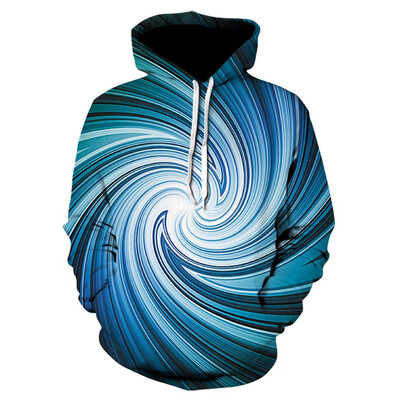 

Toponeto Mens New Style 3D Printed Hoodie Hooded Loose Long Sleeve Sweatershirt Tops