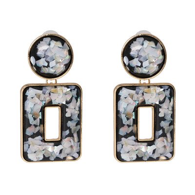 

ZA Fashion Resin Flower Long Earrings 2019 New Designs Bohemia Handmade Petal Dangle Earrings For Women Gift