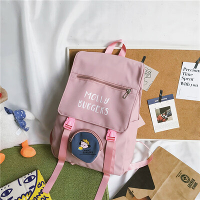 

Ns overfire double shoulder bag female chic Korean version of campus students girls soft girls schoolbags large capacity trave