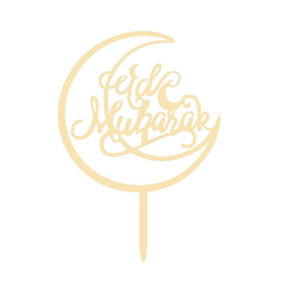 

Islam Eid Mubarak Cake Topper Wedding Party Ramadan Festival Celebration Decor