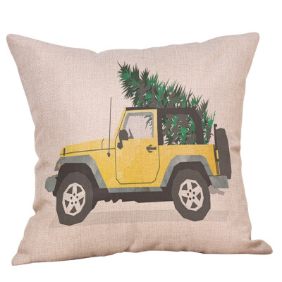 

〖Follure〗Merry Christmas Pillow Cases Cotton Linen Sofa Cushion Cover Home Decor