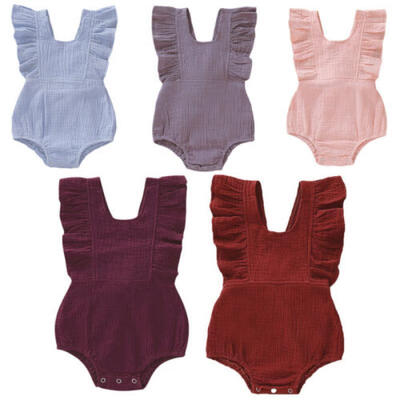 

Cotton Newborn Baby Girl Boy Top Romper Jumpsuit Playsuit Outfits Clothes Summer