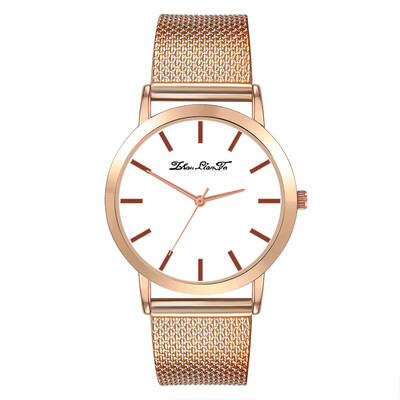 

Dropshipping Women Silver & Gold Mesh Dial Wristwatches Fashion Casual Womens Steel Quartz Watches Relogio Feminino &Ff