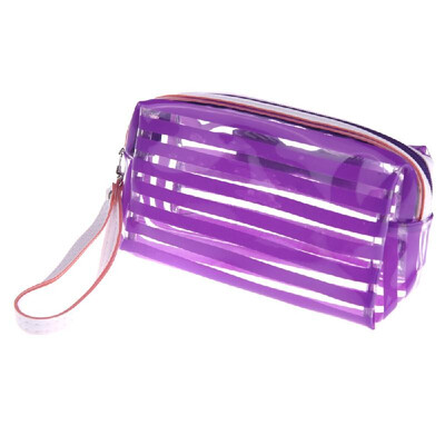 

Jelly Cosmetic Bag Make Up Translucent Bath Sunbag Candy Color Purple