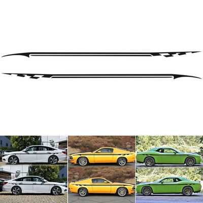 

2pcsSet New Auto Car Body Side Stripes Vinyl Graphics Stickers Decals 3508cm