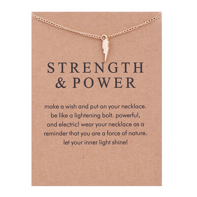 

New Golden Plated Strength Power Lightning Alloy Clavicular Bones Pendant Short Chocker Necklace