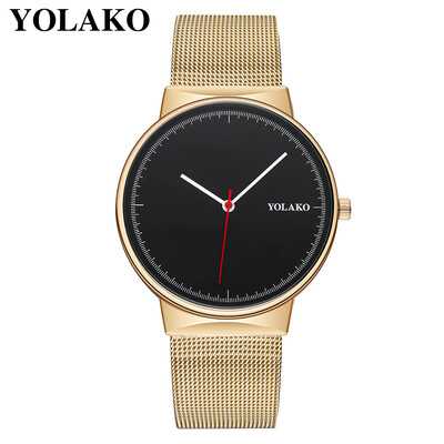 

Gobestart YOLAKO Mens Quartz Stainless Steel Band Newv Strap Watch Analog Wrist Watch