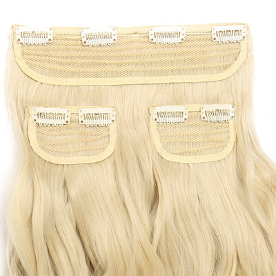 

20" Inch Clip in Hair Extensions 3pcs 8 Clips Curly Silky Synthetic Full Head Hair Pieces Length50cmWeight190g