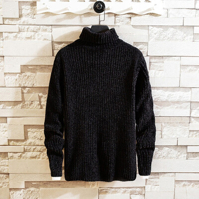 

Toponeto New Style For Men In Autumn And Winter High Collar Pure Color Knitted Sweater