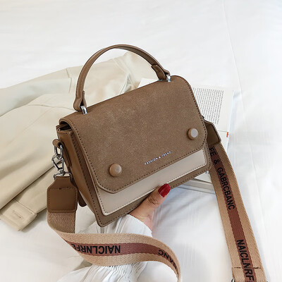 

Ins early autumn leisure bag fashion small fresh frosted contrast small square bag new 2019 womens bag messenger bag