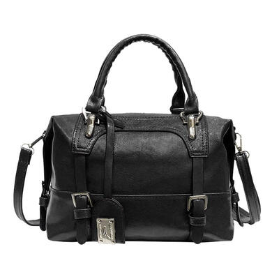 

Retro Leather Solid Color Shoulder Handbags Women Crossbody Top-handle Bags
