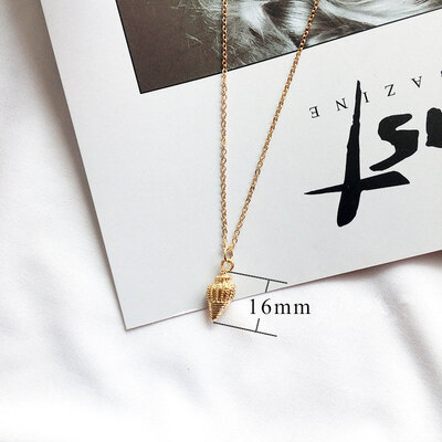 

IF ME 2019 New Fashoin Gold Color Cowire Shell Conch Chain Necklace Pendant For Women Vintage Minimalist Starfish Summer Jewelry