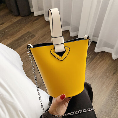 

Hit color chain slanted mini handbag woman 2019 new summer leisure 100 cute one shoulder bag