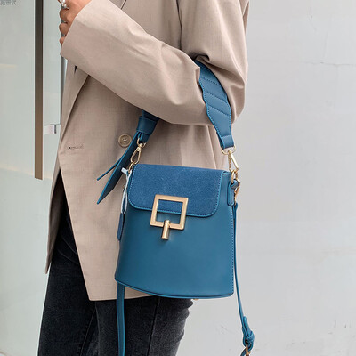 

Advanced sense bag retro bucket bag handbags new 2019 new fashion handbags wild ins Messenger bag