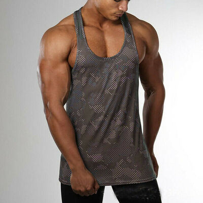 

Fashion Men Gym Clothing Bodybuilding Stringer Vest Tank Top Muscle Shirt