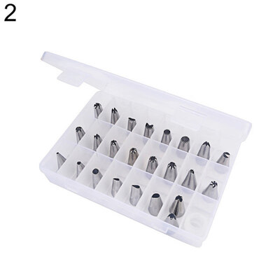 

3224Pcs Stainless Steel Cream Puff Pastry Cake Icing Piping Nozzles Baking Tool