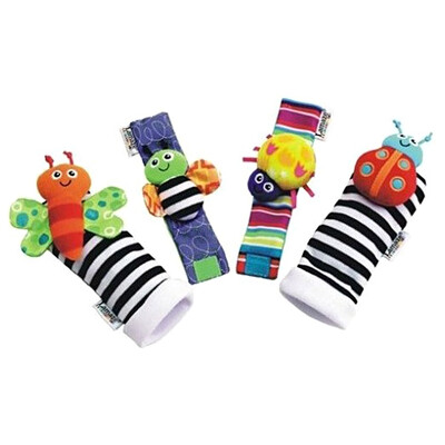 

Rattle Set Baby Sensory Toy SocksWrist Rattles Bracelet New