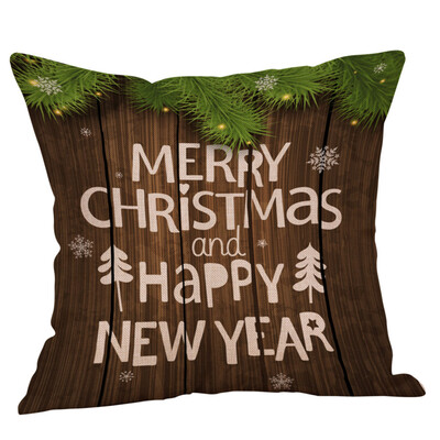 

Tailored Christmas Pillow Case Glitter Cotton Linen Sofa Throw Cushion Cover Home Decor