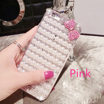 

GANGXUN Vivo V7 V5 Plus Lite Y95 Y91 Y81 Y71 Y69 Y55 Luxury Pearl Diamond Bow Case