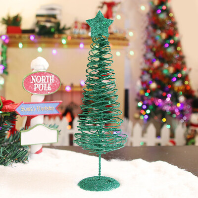

〖Follure〗Mini Desktop Iron Christmas Tree Home Office Decoration Gift Ornaments Creative