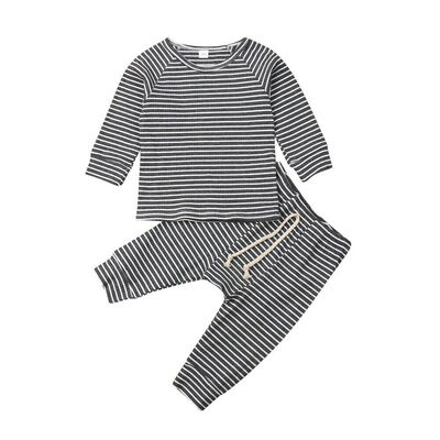 

Newborn Kid Baby Boy Girl Clothes Comfy Jumpsuit Romper Long Pants Outfit Set