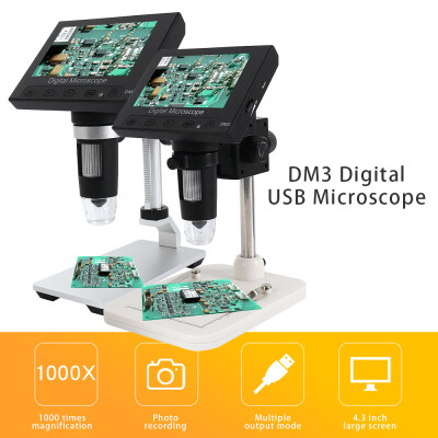 

DM3 Digital USB Microscope 1000X Electronic Microscope 43" Display