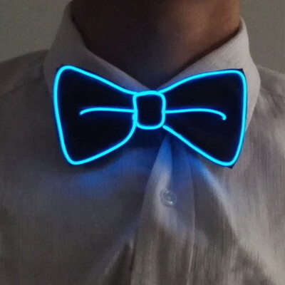 

Men LED Wire Necktie Bowtie Luminous Flashing Light Up Bow Tie For Club Party Wedding Halloween