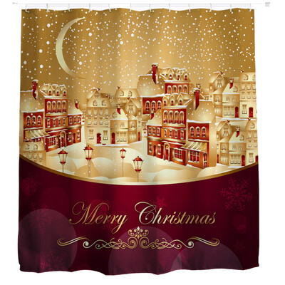 

Gobestart Christmas Kids Waterproof Polyester Bathroom Shower Curtain Decor With Hooks A