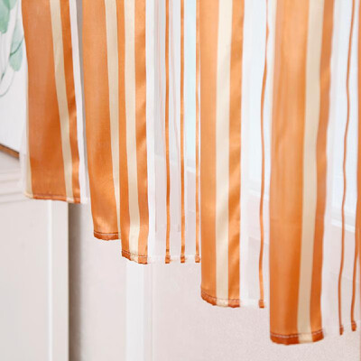 

Window Curtain Modern Striped Sheer Curtain Vertical Window Screening Window Rod Pocket Curtain Panel for Living Room Bedroom Dini