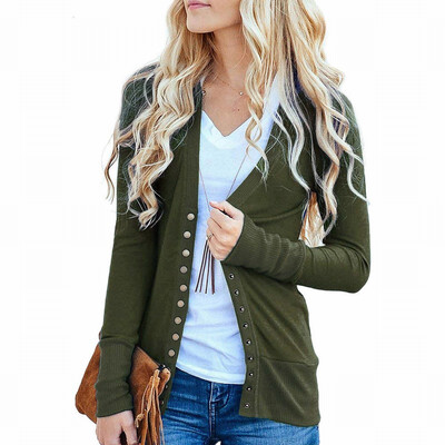 

Cardigan coat womens single-breasted long-sleeved short sweater