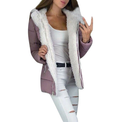 

Women Winter Thicken Coats Ladies Warm Long Sleeve Fleece Line Jacket Outerwear