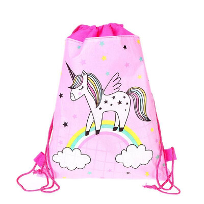

Drawstring Backpack Cartoon Non-Woven Fabrics Bundle Pocket Makeup Fitness Cosmetic Bag
