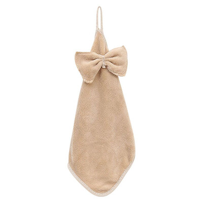 

Toponeto New Butterfly Knot Cartoon Thickened Towel Kitchen Hanging Water Towel GN