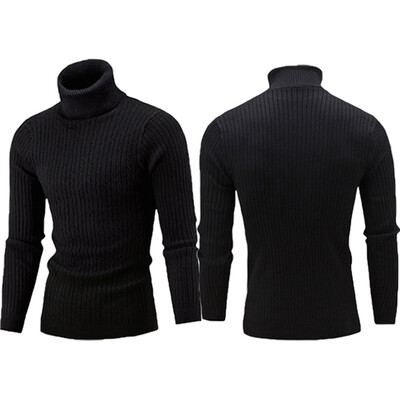 

SUNSIOM Fashion Mens Turtleneck Sweater Pullover Tops Long Sleeve Slim Knitted Sweater