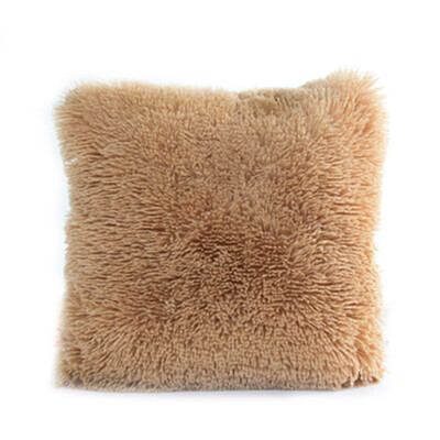 

Super Soft Throw Pillow Covers Pillowcases Plush Faux Fur Cushion Case Home Decorative Pillowcase 17x17inch White