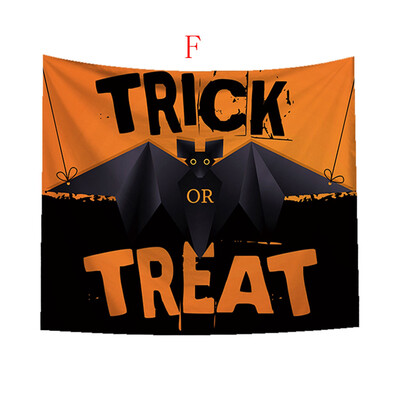 

Toponeto Sugar Skull Tapestry Halloween Trick Treat Horror Ghost Wall Hanging Home Decor